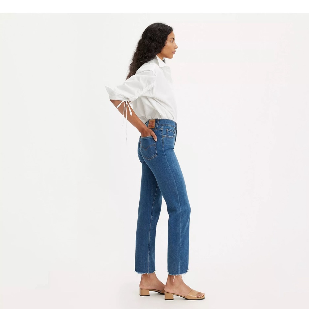 724 high rise slim straight cropped women’s jeans size 27